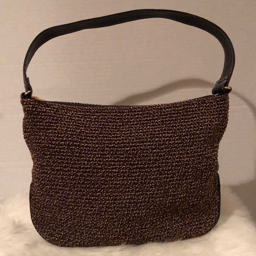 The Sak Brown and Tan Woven Single Strap Handbag